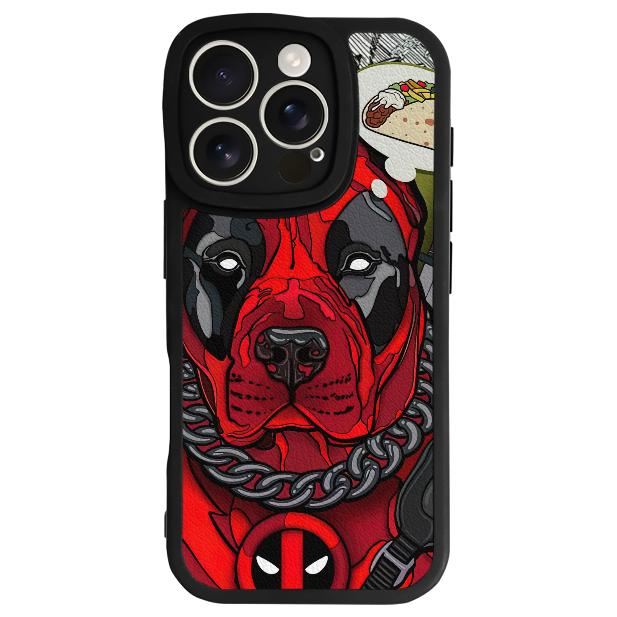 （画像用） Deadpool デッドプール 【iPhone 16シリーズ対応】シリコンスマホケース（レザー調） 材質：シリコン